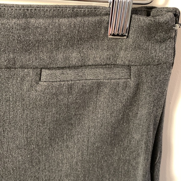 Talbots charcoal flat front side zip button close tailored career Trouser SZ 6P - Picture 4 of 13